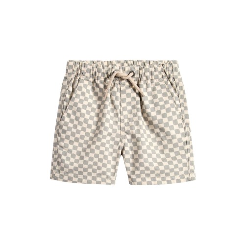 Kids' Checkerboard Cotton Twill Shorts