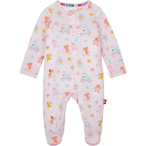 Magnetic Me Girls Modal Magnetic Baby Footie Pajamas | Silky Soft Modal Fabric | Baby Sleepers Available Sizes PRE - 24M