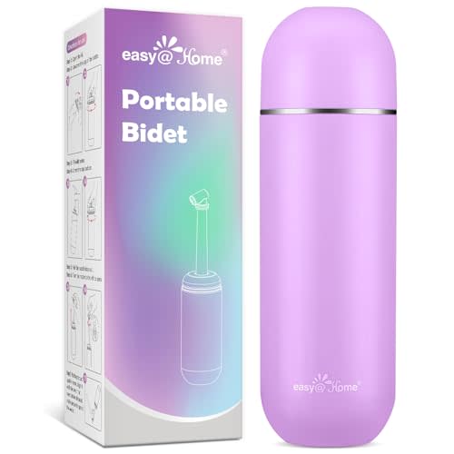 easy@Home Portable Bidet - Peri Bottle for Postpartum Essentials Pink | Handheld Sprayer Kit, Perineal Care, 380ml (12.8oz), for Women & Men | EPB-01 Pink