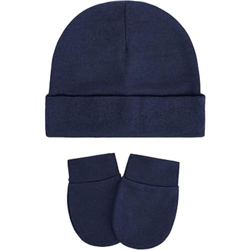 Zando Baby Hats Cotton Newborn Baby Beanie Hat and Mitten Set for Baby Boys Girls Hats 0-6 Months for Halloween and Christmas