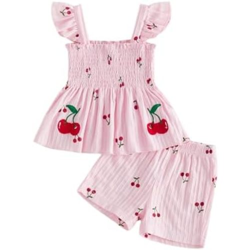 Rourufy Toddler Baby Girl Summer Clothes Flower Top T Shirt Dress Shorts Set Cute 6 12 18 24 Months 2t 3t 4t Girls Outfits