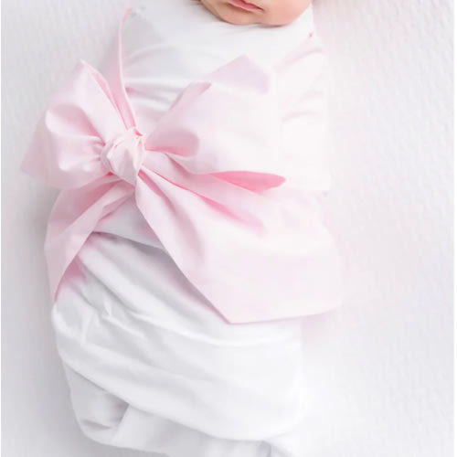 Bow Swaddle ® - Palm Beach Pink