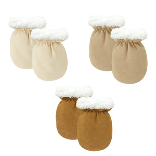 ZURLEFY Cute Baby Mittens Newborn, No Scratch Baby Boy Mittens, Baby Girl Hat Gloves for Toddlers, Infant, Newborn