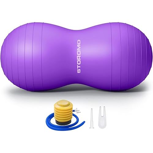 Anti-Burst Peanut Ball,Kids Active Wiggle Seat,for Labor, Therapy, Kids with ADHD – Eco-Friendly Birth Ball for Pregnancy, Physical Therapy & Exercise– with Pump