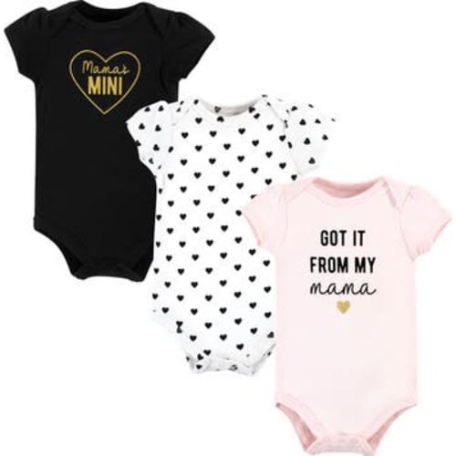 Cotton Bodysuits 3-Pack, 0-3M