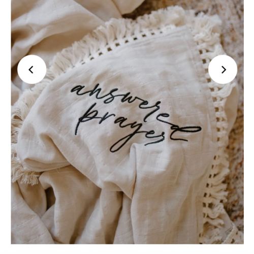 Answered Prayer Tassel Swaddle Blanket – OUR HOUSE ABOVE