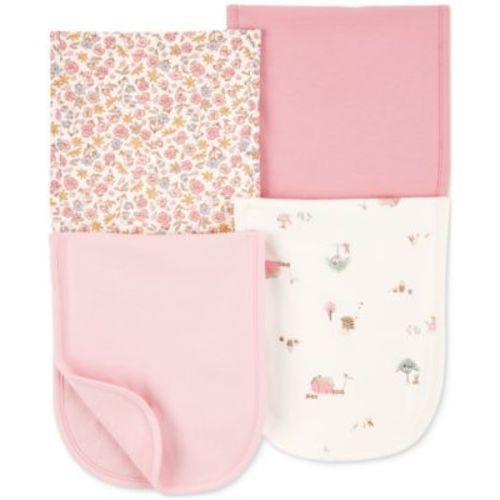 Baby Cotton Burp Cloths, 4 Pack