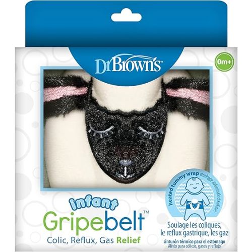 Dr. Brown's Infant Gripebelt Heated Belly Band, Soothe Baby's Tummy with Gentle Warmth and Compression, Lamb, 0m+