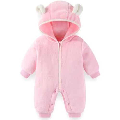 Fairy Baby Newborn Baby Bear Outfit Suit Thin Fleece Jumpsuit Romper Hooded Winter Clothes Snowsuit Coat Infant Girls Boys