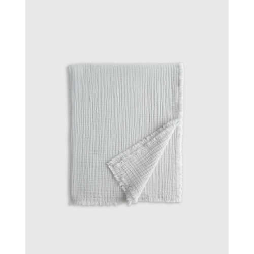 Organic Airy Gauze Throw in Mist