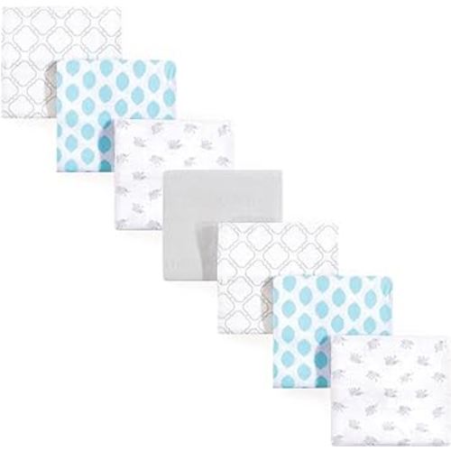 Luvable Friends Unisex Baby Cotton Flannel Receiving Blankets, Elephant 7-Pack, One Size