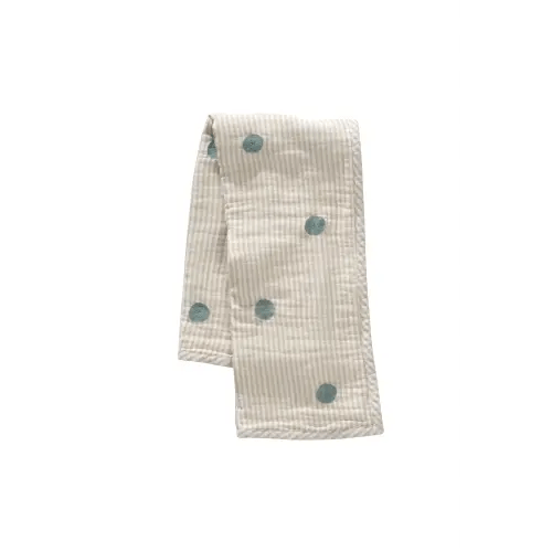 Signature Dot Organic Cotton Muslin Baby/Toddler Crib Coverlet