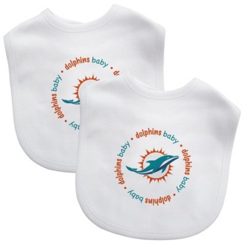 BabyFanatic Officially Licensed Unisex Baby Bibs 2 Pack - NFL Miami Dolphins