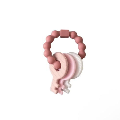 Key Rattle Teether – Three Hearts Modern Teething Accessories