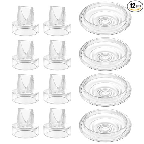 12 Pack S9 Pro / S12 Pro / S9 / S12 Duckbill Valve Silicone Diaphragm, Compatible with momcozy Breastpump, Electric Breast Pump Replacement Parts Accessories