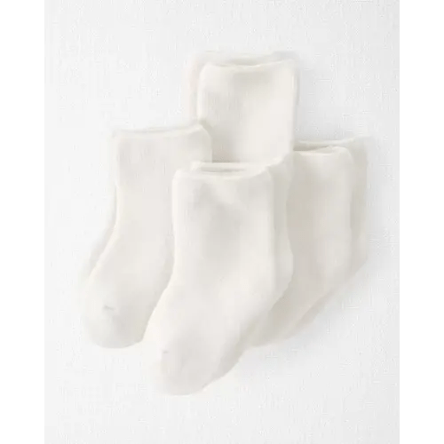 4-Pack Organic Cotton Terry Socks - Sweet Cream