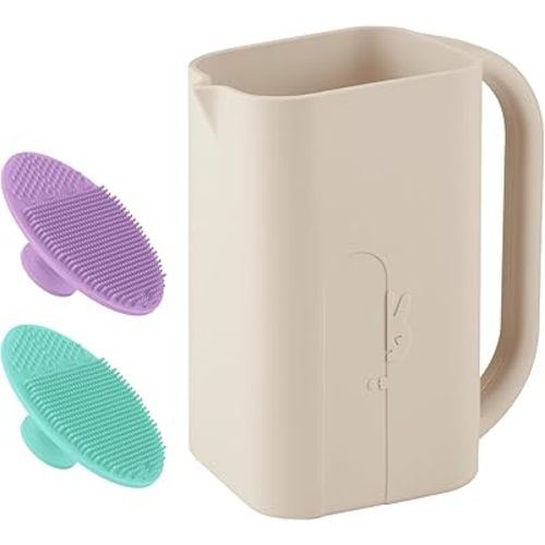 Baby Bath Rinse Cup 100% Food Grade Silicone Wash Rinser Cup For Kids (Shifting Sand)