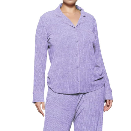 Women's Pajama Sets Long Sleeve Button Down Soft Knit Sleepwear 2 Piece Lounge Set