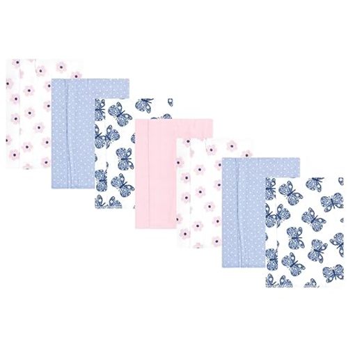 Hudson Baby Unisex Baby Cotton Flannel Burp Cloths 7-Pack, Cowgirl, One Size