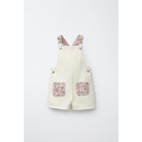 FLORAL TWILL OVERALLS - Pink | ZARA United States