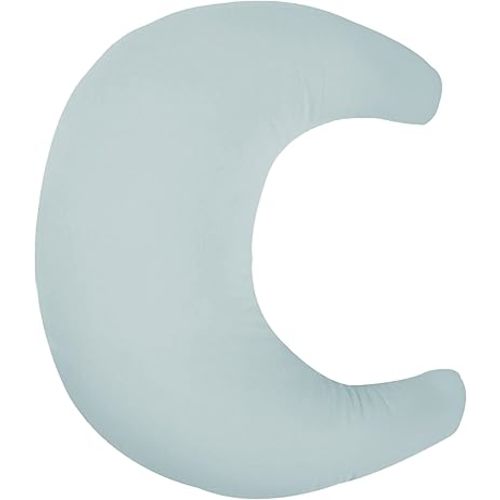 Organic Nursing Pillow (New 2025 Design) | Bottle & Breastfeeding Pillow with Organic Cotton Cover & Fiberfill, Machine Washable Feeding Pillow, Newborn Essentials Must Haves (Bluebell) - v2