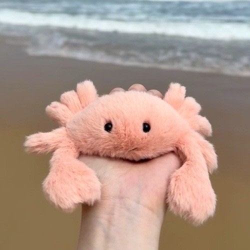 Jellycat FLUFFY CRAB Soft Plush Toy Ocean Sea Creature Pink Doll Best Gift - NWT