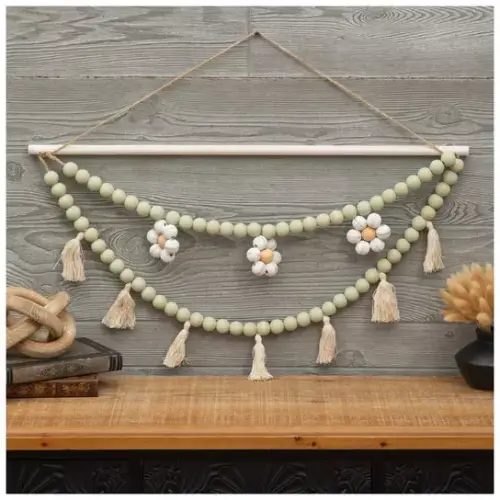 Daisy Wood Bead Tapestry Wall Decor | Hobby Lobby | 2431492
