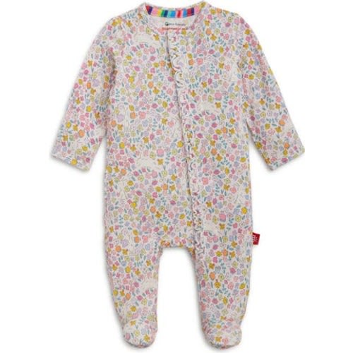 Bunny Blossom Magnetic Convertible Footie, 6-9M
