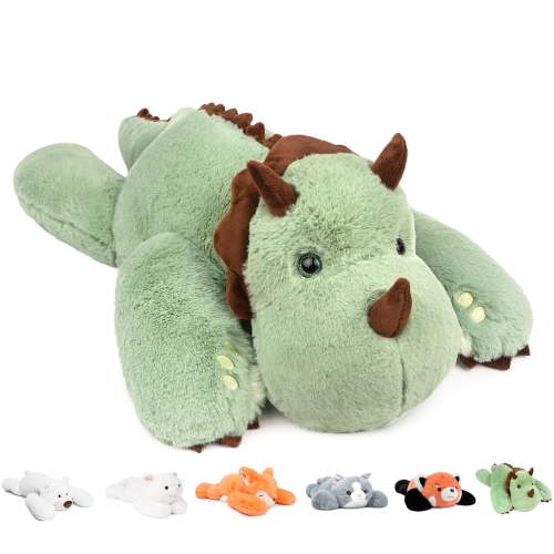Niuniu Daddy 20"Large Weighted Dinosaur Stuffed Animal- 3.3-Pound Giant Plush Toy for Anxiety Relief & Sleep Aid, Soft Faux Fur Sensory Toy for Adults, Kids, Birthday Christmas Present