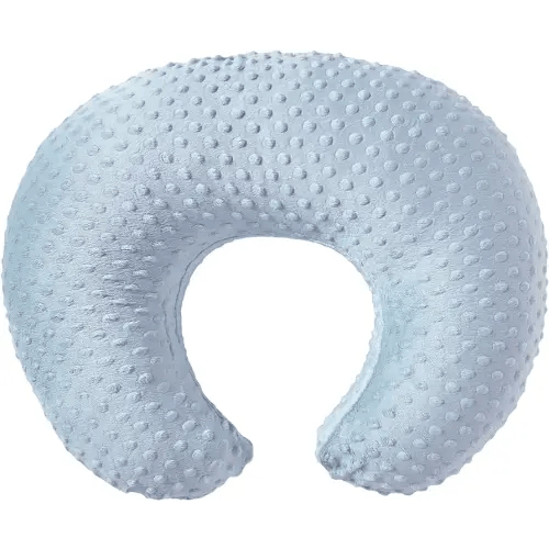 ESEN Nursing Pillow and Body Positioner for Breast Feeding and Bottle Feeding, Ultra Soft Baby Breastfeeding Pillows with Removable Nursing Pillow Cover for More Support for Mom and Baby (Blue)