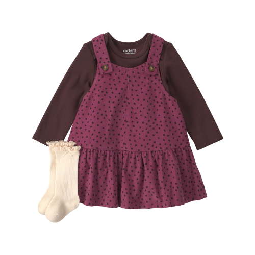 Carter's Child of Mine Baby Girl Dress Set, 3-Piece, Sizes 0/3-24 Months