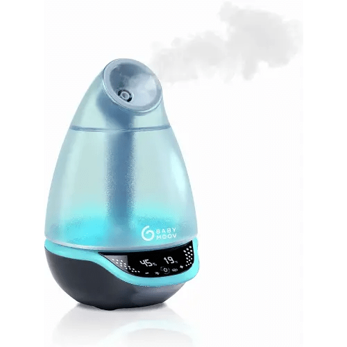 Babymoov Hygro Plus Cool Mist Humidifier 3-in-1 Humidity Control, Multicolored Night Light & Essential Oil Diffuser Easy Use and Care (NO Filter Needed)