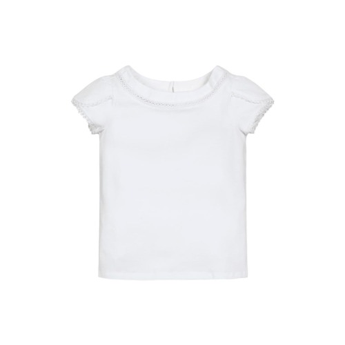 Baby Girls' Organic Knit Top with Tulip Sleeves, Infant