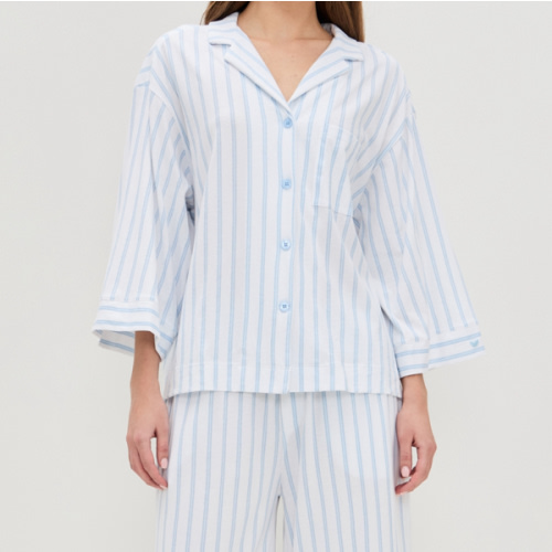 Petite Plume Luxe Pima Stripe Wide Leg Pajama Set | Shopbop