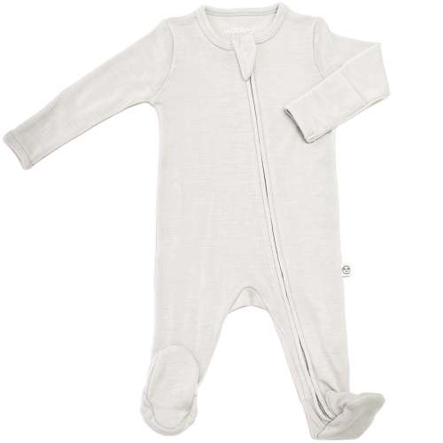 Woolino Footie Pajamas, Merino Wool, Oat