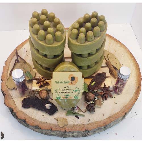 Ayurvedic Shampoo Bar, Ayurvedic Conditioner Bar, 40 IN 1 Ayurvedic Shampoo & Conditioner Bars