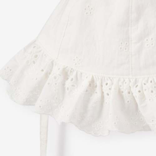 Eyelet Lace Ruffle Sunhat – Elegant Baby (3-6M)