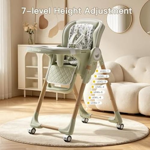 Baby High Chairs for Babies and Toddlers 0–3(Sage Green)