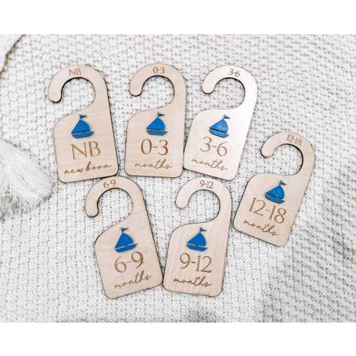 Sail Boat Baby Closet Dividers, Nursery clothes dividers,Clothes Size Markers, Nautical Baby Closet Organizers, Baby Shower Gift Ideas