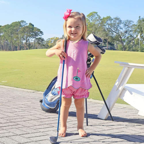 Golf Life Pink Stripe Cleo Bloomer Set
