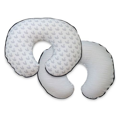 Boppy® Organic Cotton Nursing Pillow Cover in Gray Little Whales