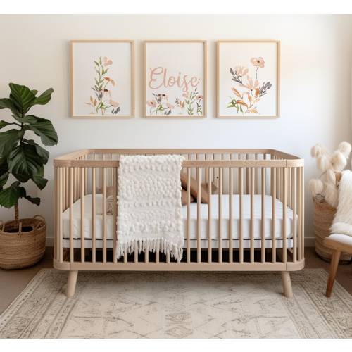 Wildflower Nursery Art, Hand Painted Watercolor Floral Print