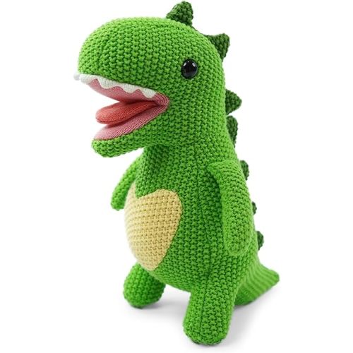 Knitted Dinosaur Stuffed Animal,11 Inch Stuffed Animals Plush Dinosaur Cute Animal Dinosau rs Toy for Girl,Soft Toy Cotton Plush Knitte Stuffed Animals Birthday