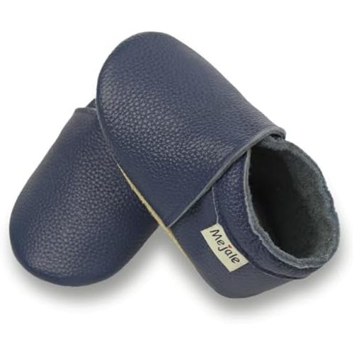 Mejale Baby Infant Toddler Shoes Slip-on Soft Sole Leather Moccasins Pre-Walkers