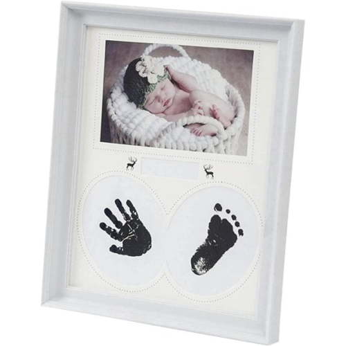 Baby Handprint and Footprint Kit, Baby Foot and Handprint Kit for Newborn Baby Girls and Boys, Baby Shower Gifts, Memory Art Picture Frames for Baby Registry, Nursery Decor