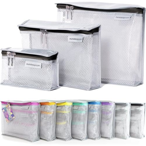 Reusable Water-Resistant Pouches  - Black
