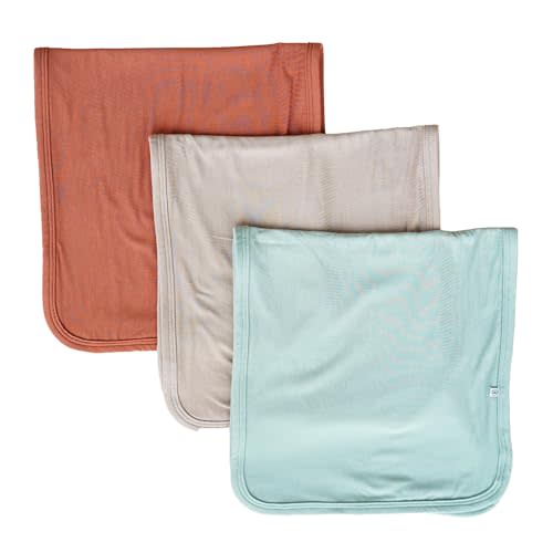 Caden Lane Premium Baby Burp Cloths, Ultra Soft & Absorbent, Gender Neutral for Newborn, Boy & Girl, Essentials for Feeding & Teething, Machine Washable, 3-Pack, Sunset Neutrals
