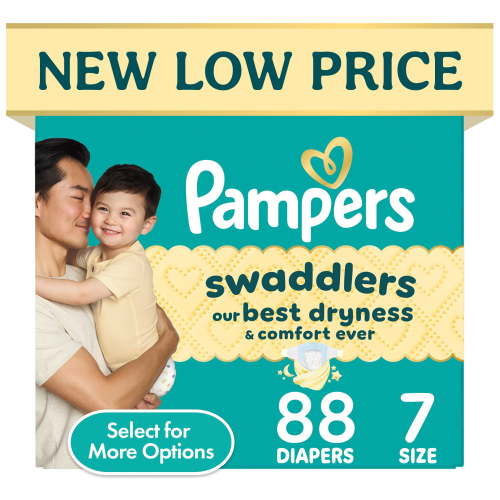 Free Shipping! Pampers Baby Diapers Size 7 88 Count Hypoallergenic Leak Protection Wetness Indicator