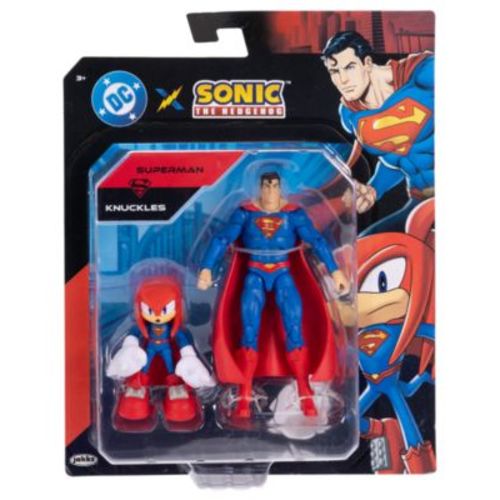 The Hedgehog Knuckles and Superman Action Figures