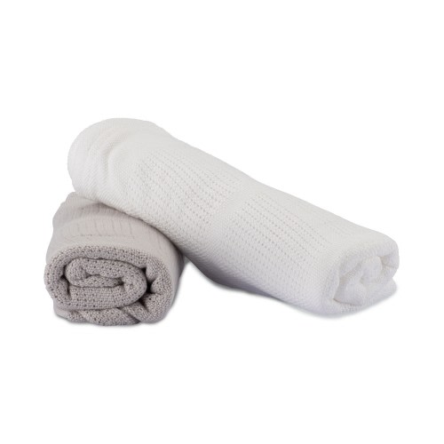 Little Bamboo Cellular Blanket 2 Pack Stone Grey